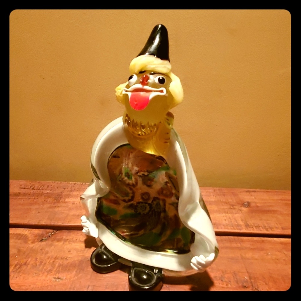 Murano glass clown bowl